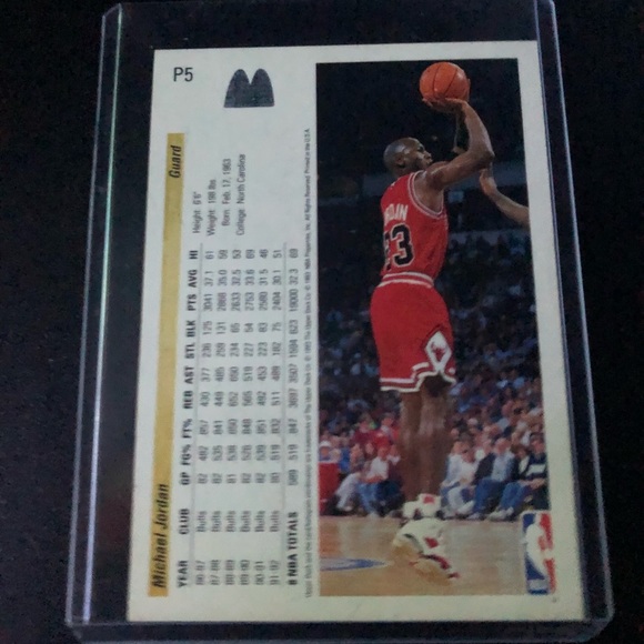 Micheal Jordan Upper Deck 1992 1993 Card - Picture 5 of 6